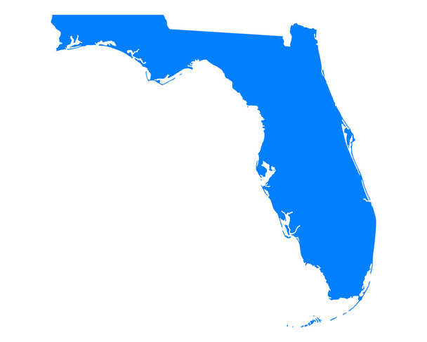Mapa Florydy - Wektor, obraz