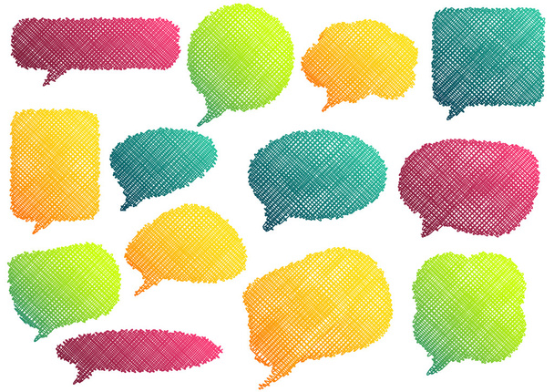 Burbujas coloridas del discurso
 - Vector, Imagen