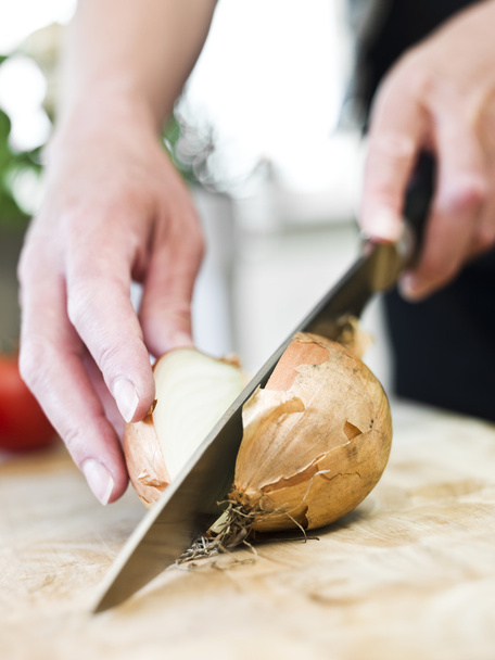 Cutting Onion - Foto, Imagen