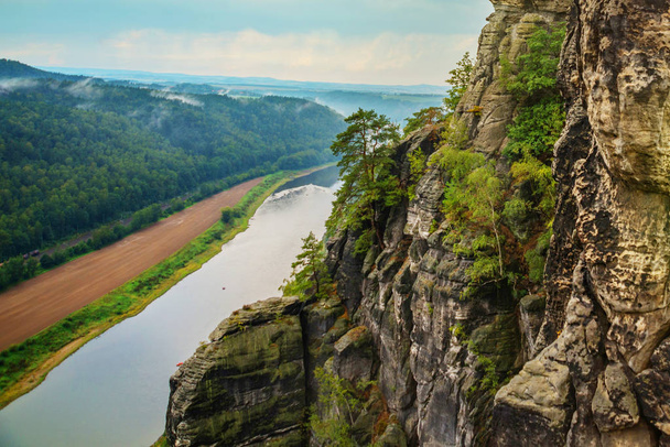 National park Saxon Switzerland, Germany: View from viewpoint of - Zdjęcie, obraz