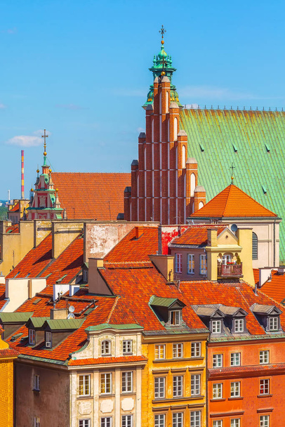 Varsova, pääkaupunki Puola taloa antenni näkymä - Valokuva, kuva