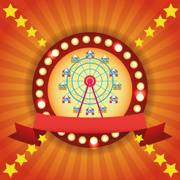 Festival del circo emblema colorido
 - Vector, imagen