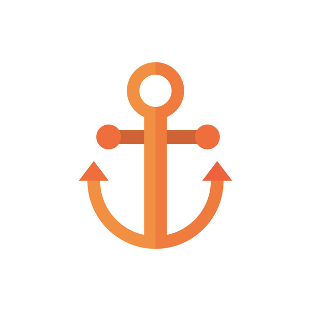 θαλάσσια ζωή, άγκυρα κινούμενο σχέδιο θάλασσα ναυτικό σύμβολο - Διάνυσμα, εικόνα