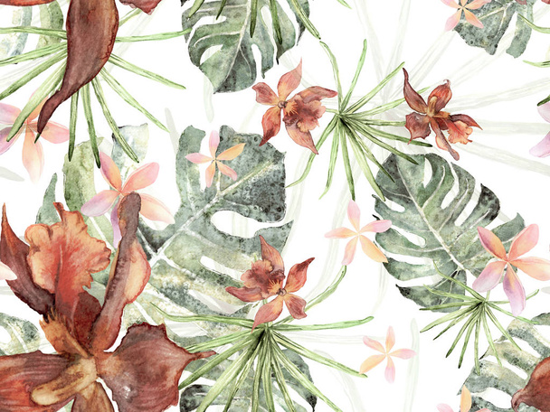 Orchid Seamless Pattern. - Foto, afbeelding