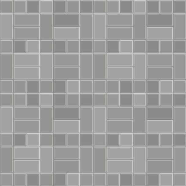 3D ladrillo piedra pavimento textura fondo, gris vector ilustración patrón sin costura
 - Vector, Imagen