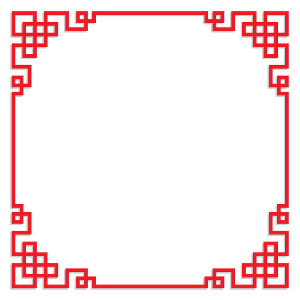 chinese pattern frame, vector border art china style - Vector, Image