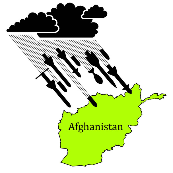 The war in Afghanistan, a thundercloud is approaching the countr - Vector, Image