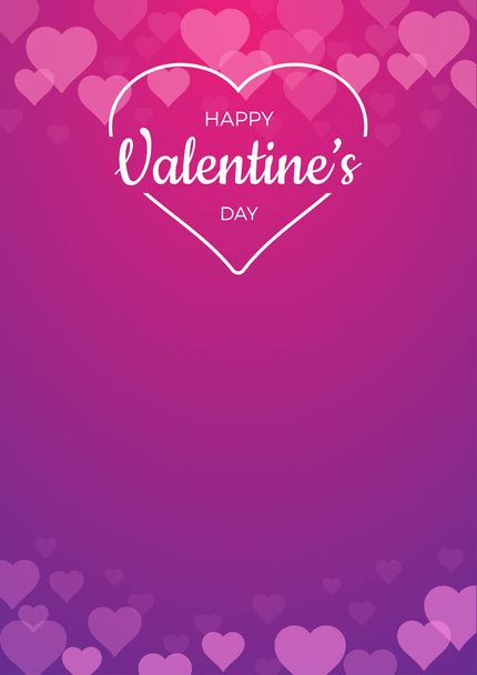 Background for Valentines day with pink hearts. Banner, website, - Vector, Image