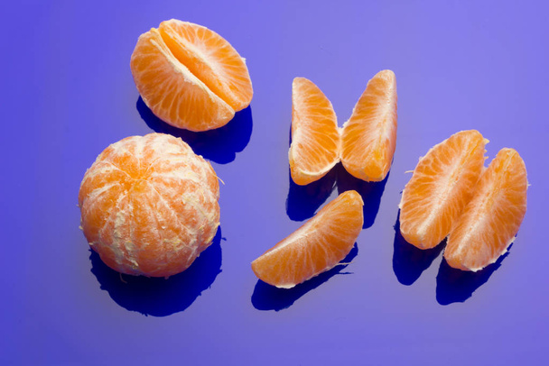 Tangerine orange-skinned sweet fruit of the citrus family. - Valokuva, kuva