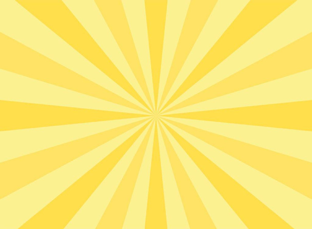 Sunlight horizontal background. Powder yellow color burst background. - Vector, Image