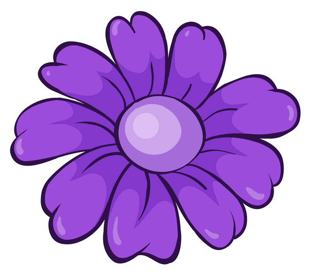 Flor única en color púrpura
 - Vector, Imagen