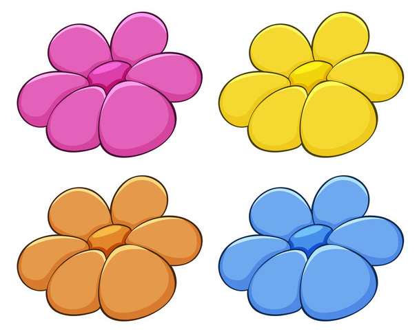 Isolated set of flowers - Вектор,изображение
