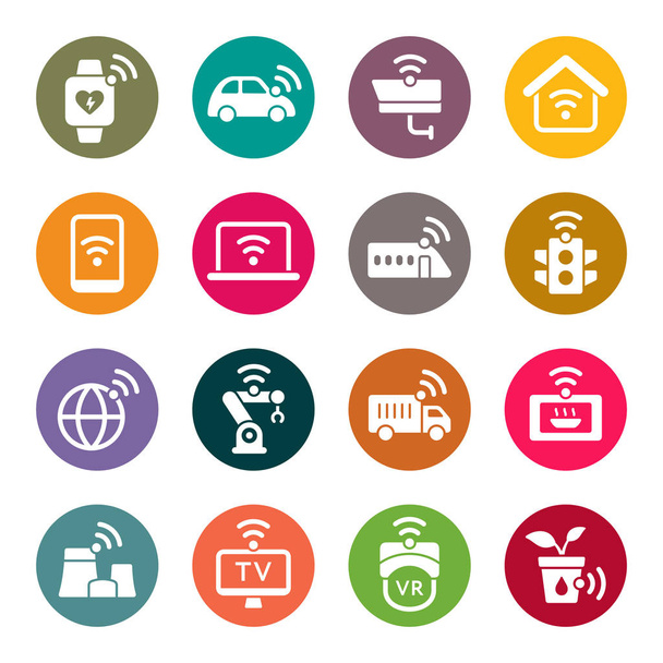 set of internet things icons, simply vector illustration     - Vector, Image