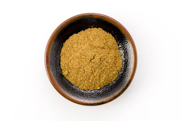 Cumin Powder in Small black dish on White Background - Photo, Image
