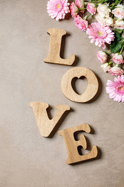 Wooden letters love - Фото, зображення