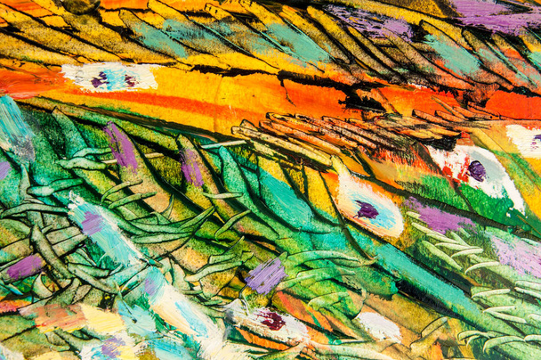 Заслужений артист Татарстану М. Шх Хазеєва. Розмальована олійна фарба. - Фото, зображення