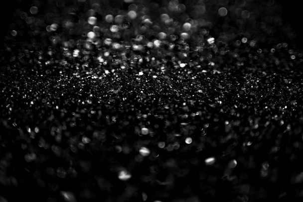 Csillogó fekete-fehér bokeh háttér - Fotó, kép