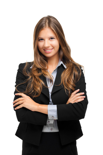 Businesswoman with hands folded - Foto, Imagem