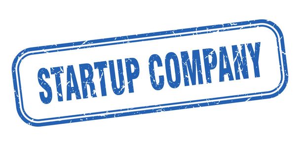 startup company stamp. startup company square grunge blue sign - Wektor, obraz