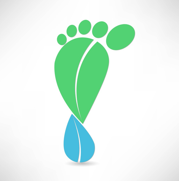 Eco foot icon - Vector, imagen