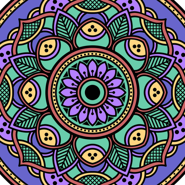 Mandala decorative round ornament. Can be used for greeting card, phone case print, etc. Hand drawn background, vector isolated on white. EPS 10  - Διάνυσμα, εικόνα