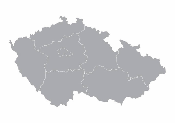 Карта регионов Чехии - Вектор,изображение