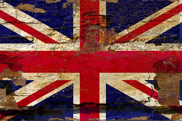 Bandera de Inglaterra sobre madera vieja
. - Foto, imagen