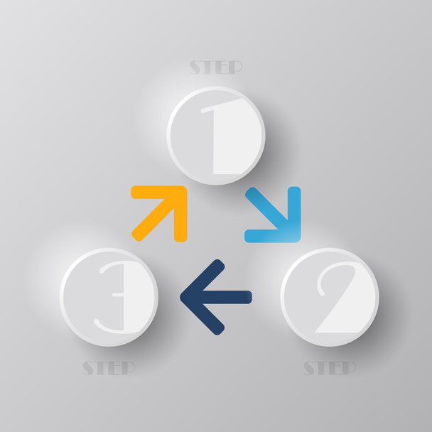 Modern arrow circle step - Vector, Image