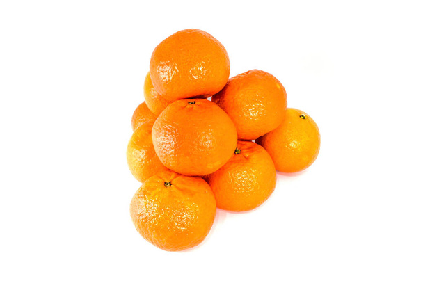 portakal mandalina beyaz zemin üzerine izole - Fotoğraf, Görsel