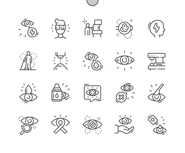 Glaucoma Well-crafted Pixel Perfect Vector Thin Line Icons 30 2x Grid for Web Graphics and Apps. Simple Minimal Pictogram - Vector, Image