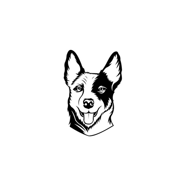 Вектор логотипу собаки в плоскому стилі, рік собаки, логотип собаки
 - Вектор, зображення