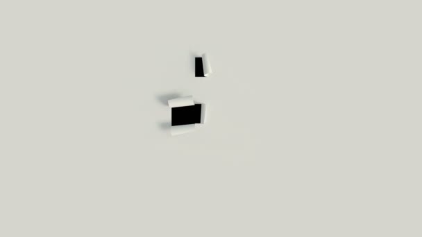 Papier animé 3d découpé face de rouleau avec caractère alpha F
 - Séquence, vidéo