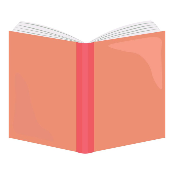 Illustration vectorielle du livre blanc ouvert avec couverture rouge vue de haut isolé sur fond blanc
 - Vecteur, image