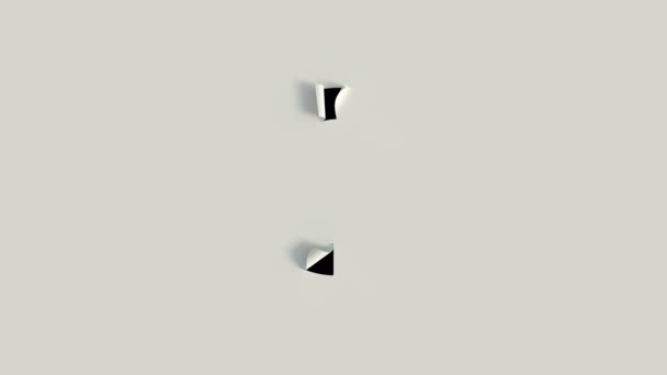 3d geanimeerd papier uitgesneden roll lettertype met alpha karakter C - Video