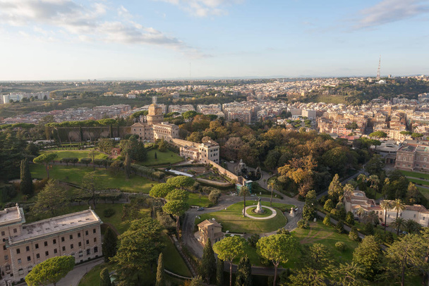 Vatican city gandens aerial view, Rome. - Foto, afbeelding
