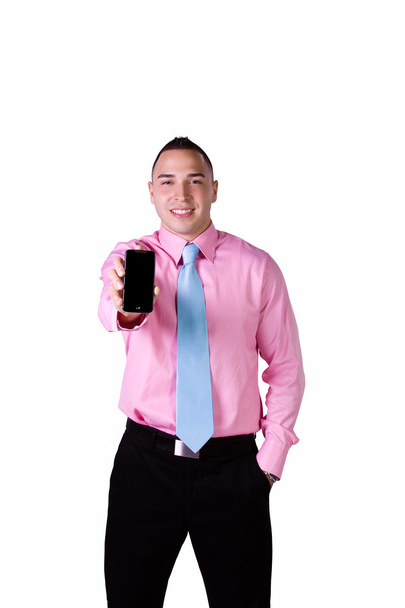 podnikatel drží mobil - Fotografie, Obrázek