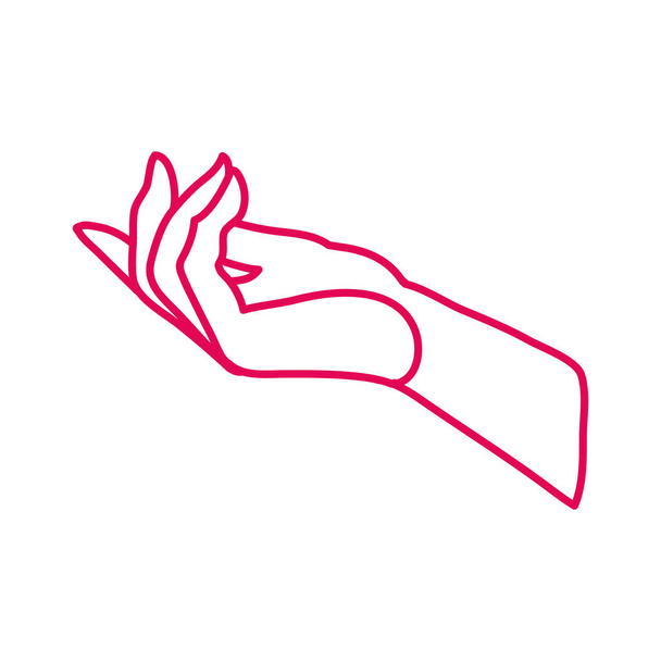 hand human receive isolated icon - Vector, Image