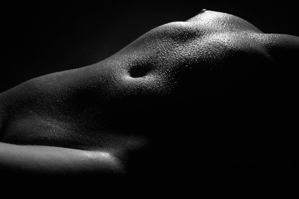 female nude photo, naked woman posing on camera - Fotoğraf, Görsel