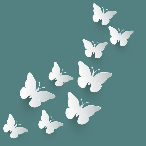 Fond vectoriel avec papillons en papier
. - Vecteur, image
