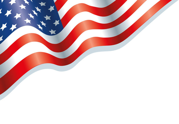 Desenho isolado do vetor de bandeira dos EUA - Vetor, Imagem