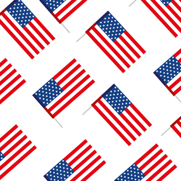 Aislado banderas de EE.UU. diseño de vector de fondo
 - Vector, Imagen