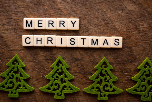 A Christmas word with scrabble letters - Foto, immagini