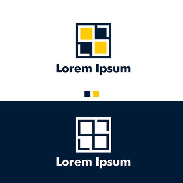 Letra S Logo Concept con Forma Cuadrada para Negocios, Compañía, Estate, Apartmen, Hotel, Web, Almacenamiento, Tecnología Corporativa
 - Vector, imagen