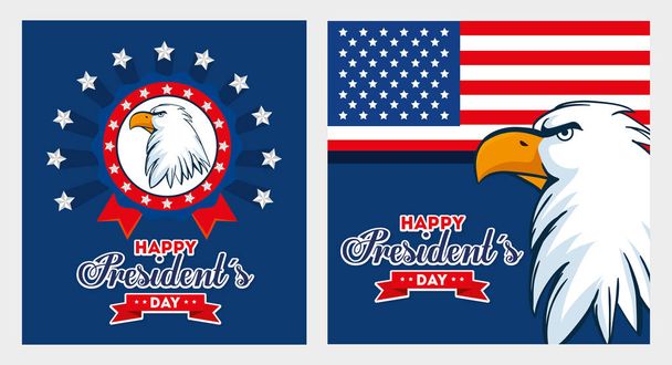 Eagle of usa happy presidents day vector design - Vector, Image