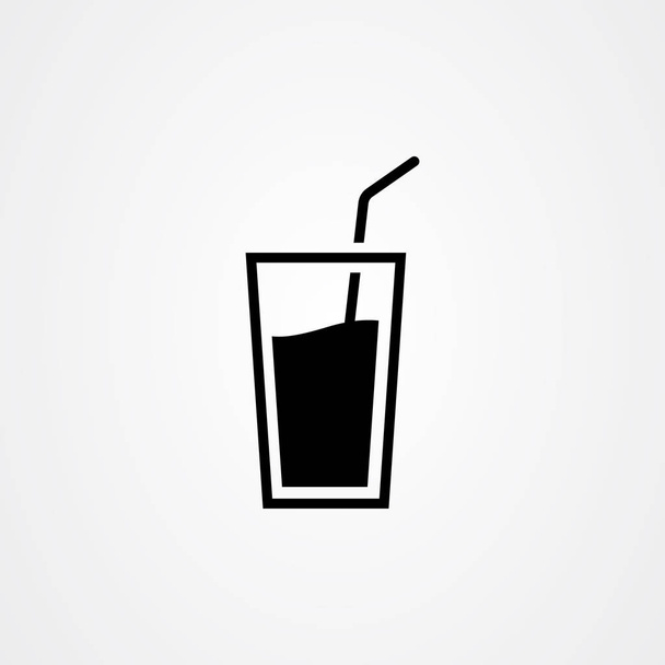 Water glass icon, drink symbol vector illustration - Vector, Image