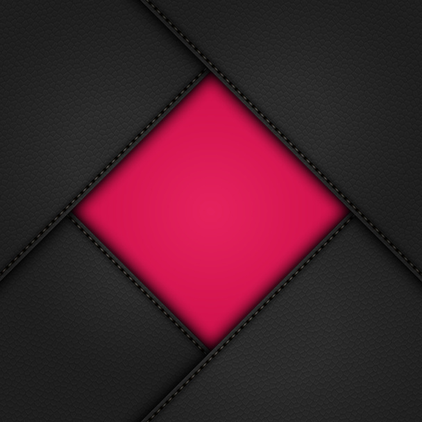 black leather corners on pink2 - Vector, Image