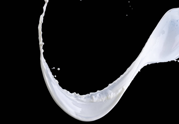 splash of milk on a white or black background - Fotoğraf, Görsel