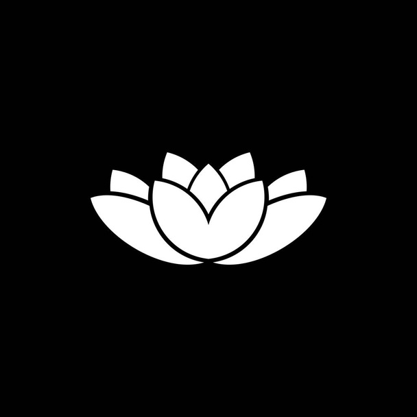 Lótusz virág ikon logó design vektor sablon - Vektor, kép