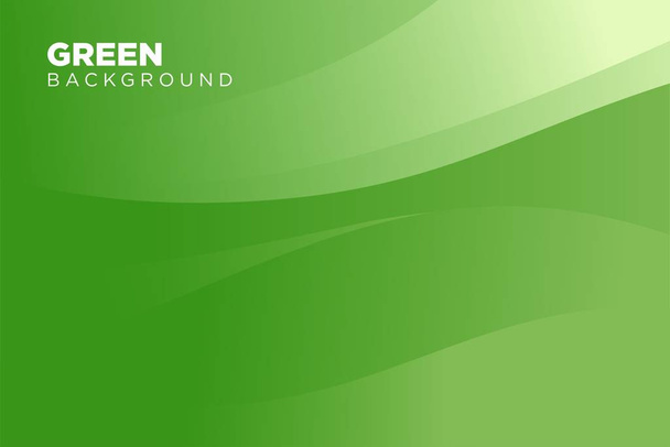 Abstraktní zelené pozadí šablony vektor, zelené pozadí s krásnou vlnou Design - Vektor, obrázek