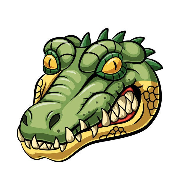 Wściekły Aligator głowa maskotka projekt - Wektor, obraz